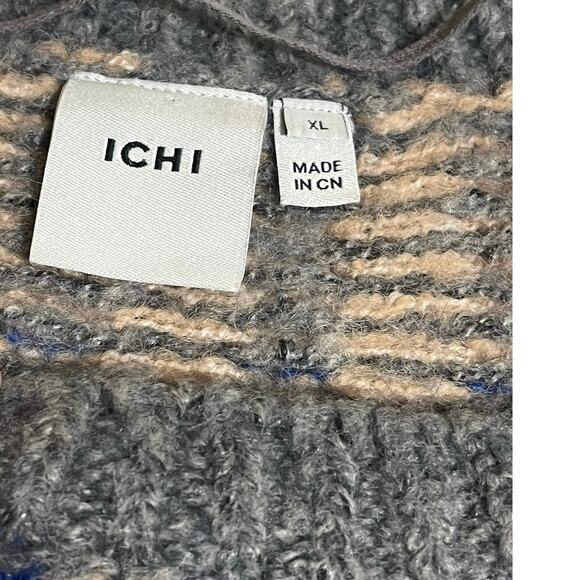 Ichi Knit Sweater Vest | Multicolored Retro Cozy Layer – Women’s XL - Picture 3 of 7